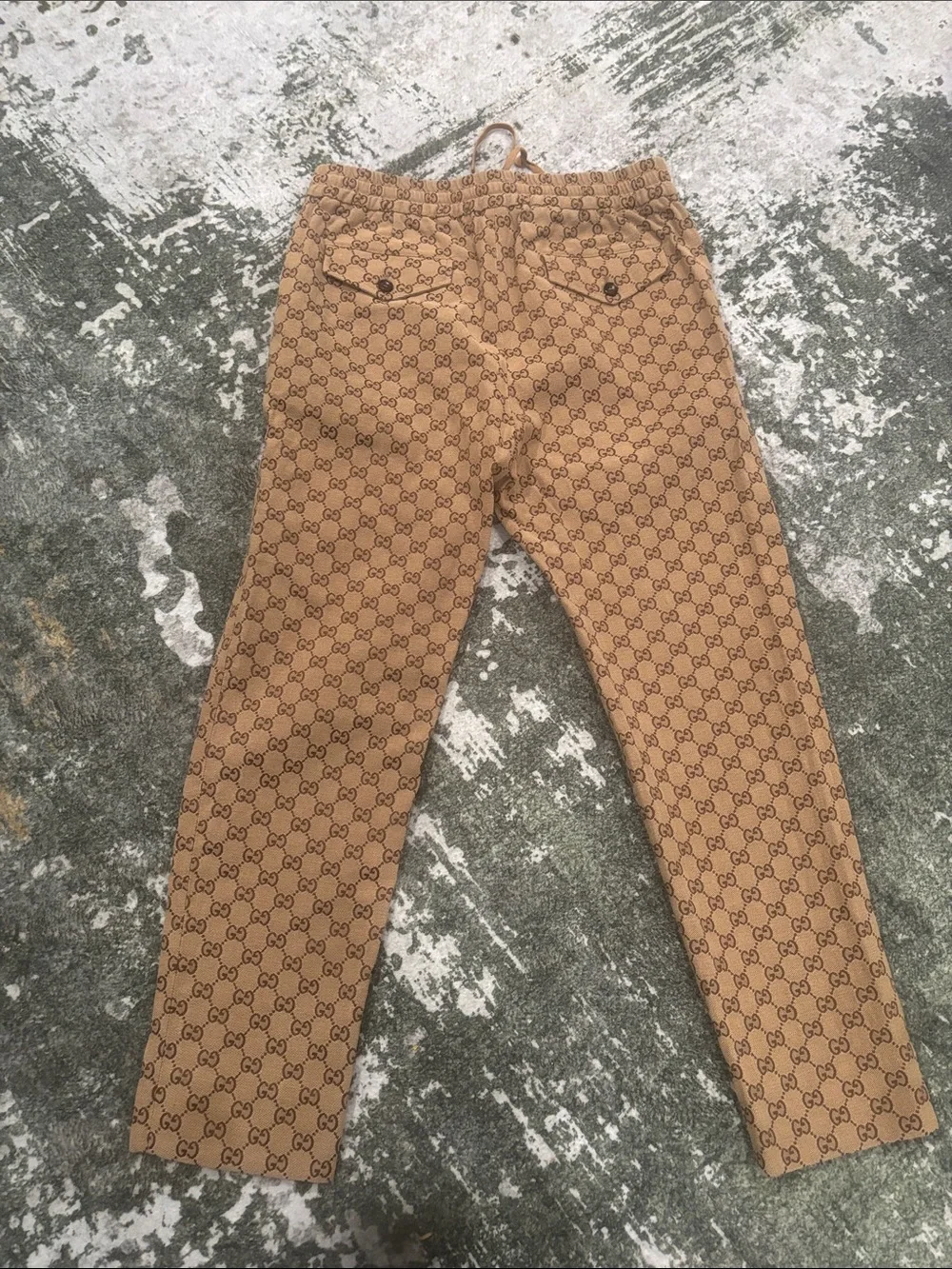 Gucci Tan Monogram Pants